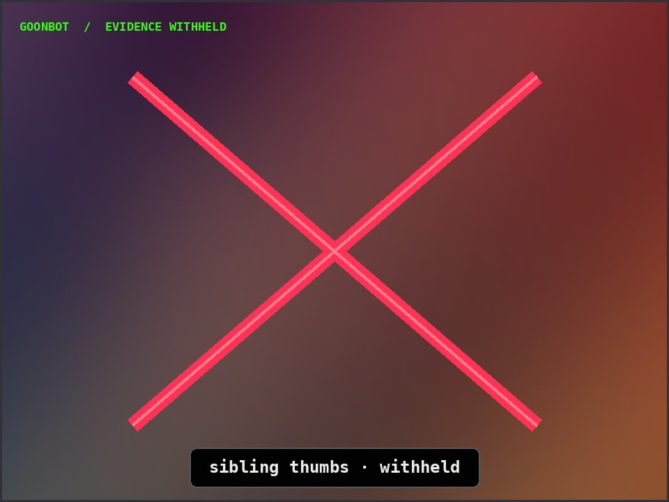 Abstract X-over-blur stand-ins for neighboring thumbnails, not original imagery.